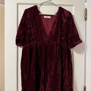 Natural Life Rich Red Velvet Top